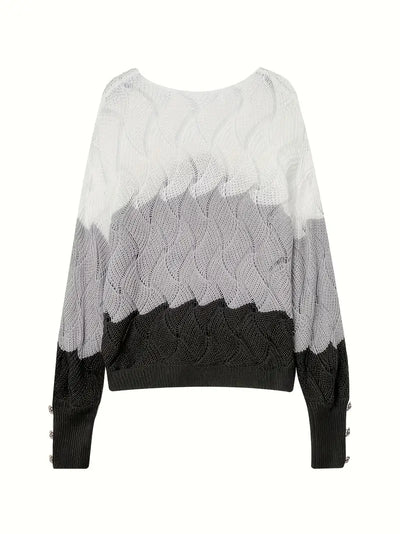 Elise - Elegant V-Neck Knitted Sweater