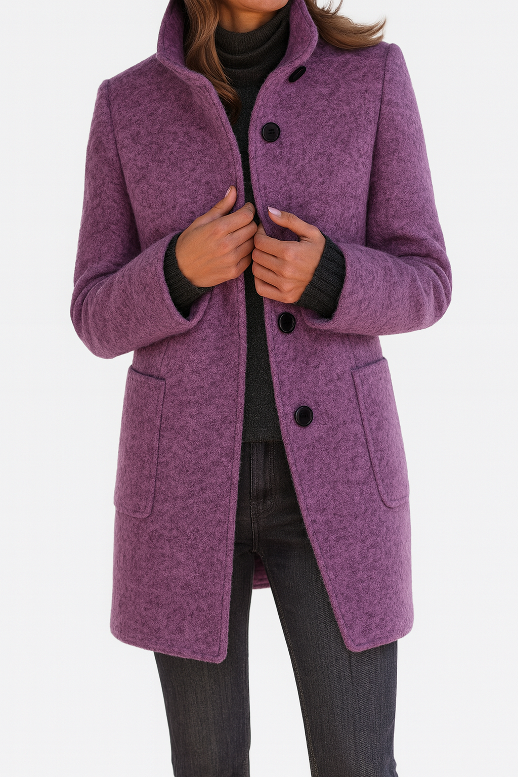 Harper | Ladies Coat with High Collar