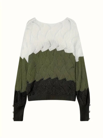 Elise - Elegant V-Neck Knitted Sweater